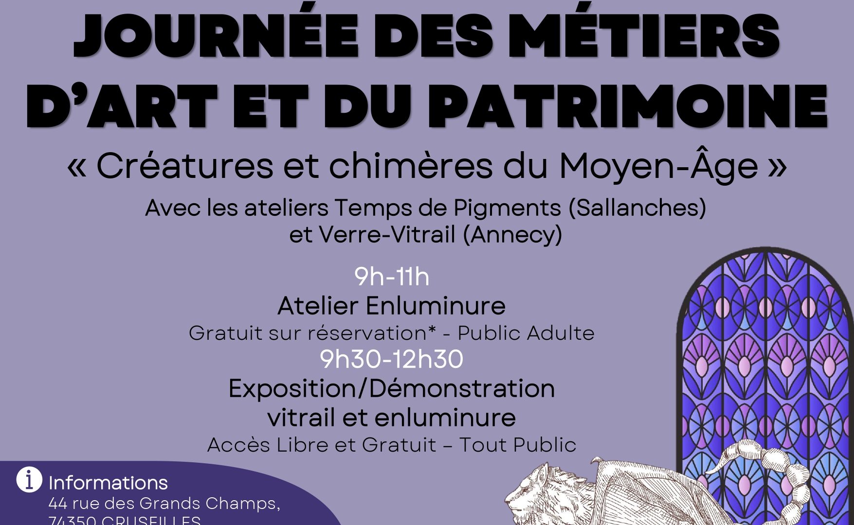 Journée des Métiers d'Arts et du Patrimoine samedi 6 avril Micro Folie Cruseilles