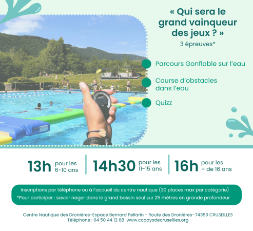 AquaGames Des Dronières samedi 16 aout 2025 centre nautioque des dronières à Cruseilles