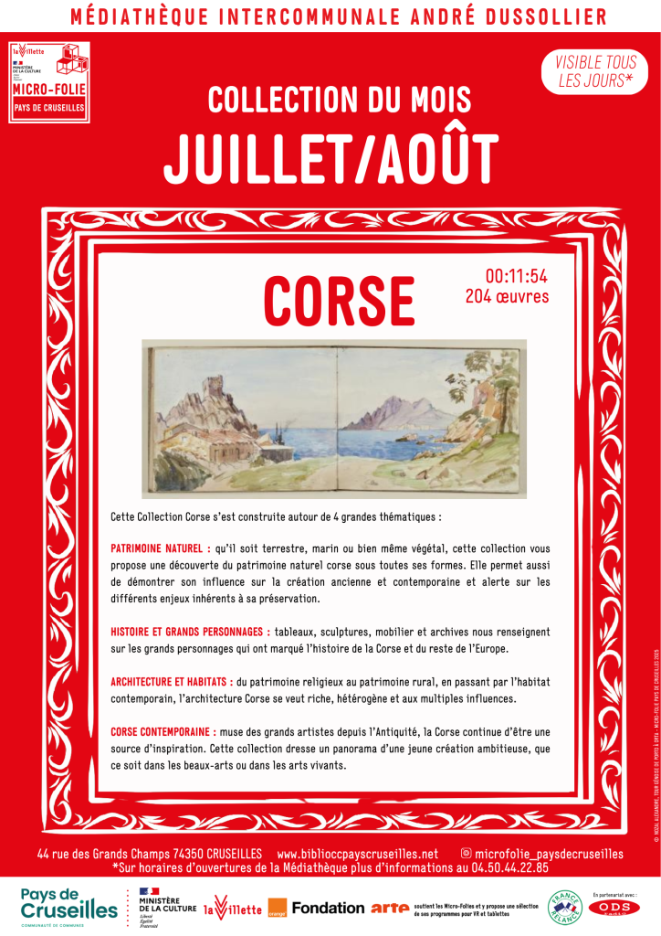 Collection du mois Micro Folie Pays de Cruseilles - Août 2025