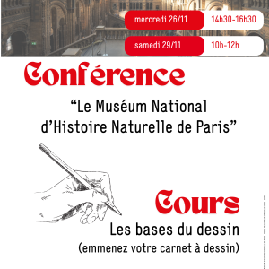 Conférence "Le Muséum National D'histoire Naturelle De Paris" - Cours les bases du dessin Micro-Folie Pays de Cruseilles